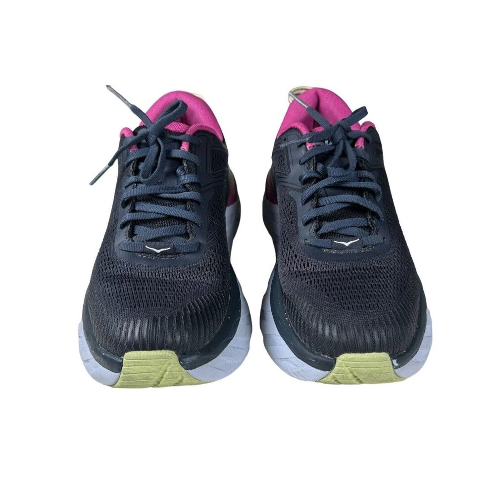 Hoka One One Black and Pink Athletic Shoes - Picture 2 of 16